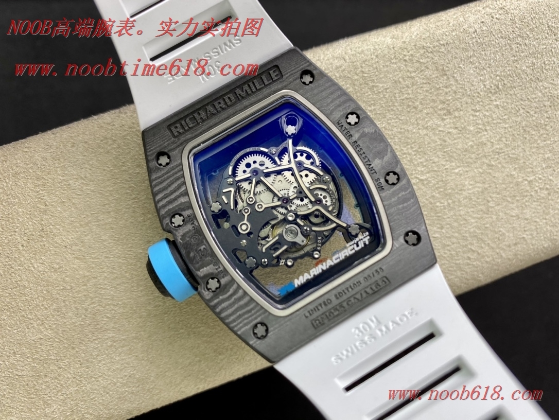 香港仿錶,ZF Factory2021網紅爆款理查德米爾RM55碳纖維系列硬漢腕表精仿手錶