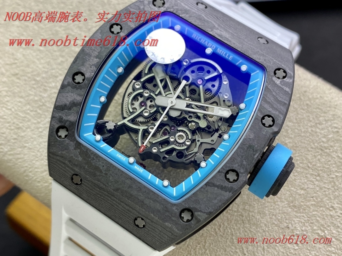 香港仿錶,ZF Factory2021網紅爆款理查德米爾RM55碳纖維系列硬漢腕表精仿手錶