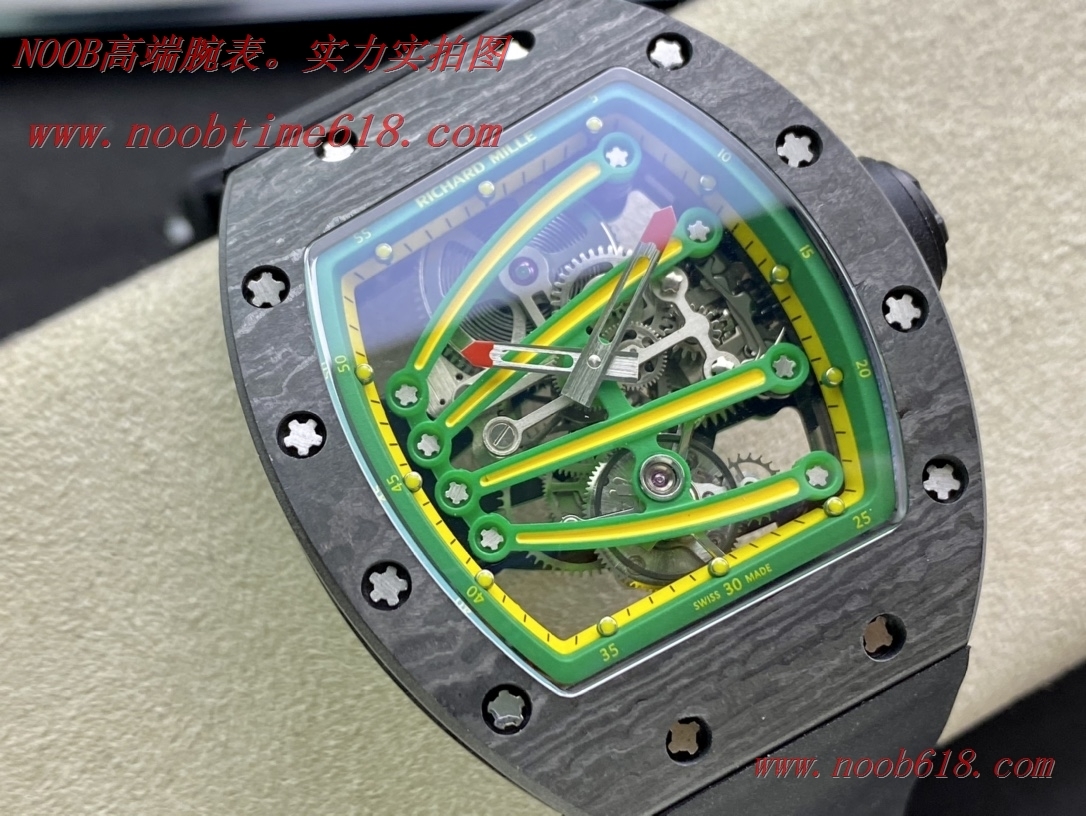臺灣仿錶,理查德米勒Richard Mille RM59-01陀飛輪綠蜥蜴複刻手錶