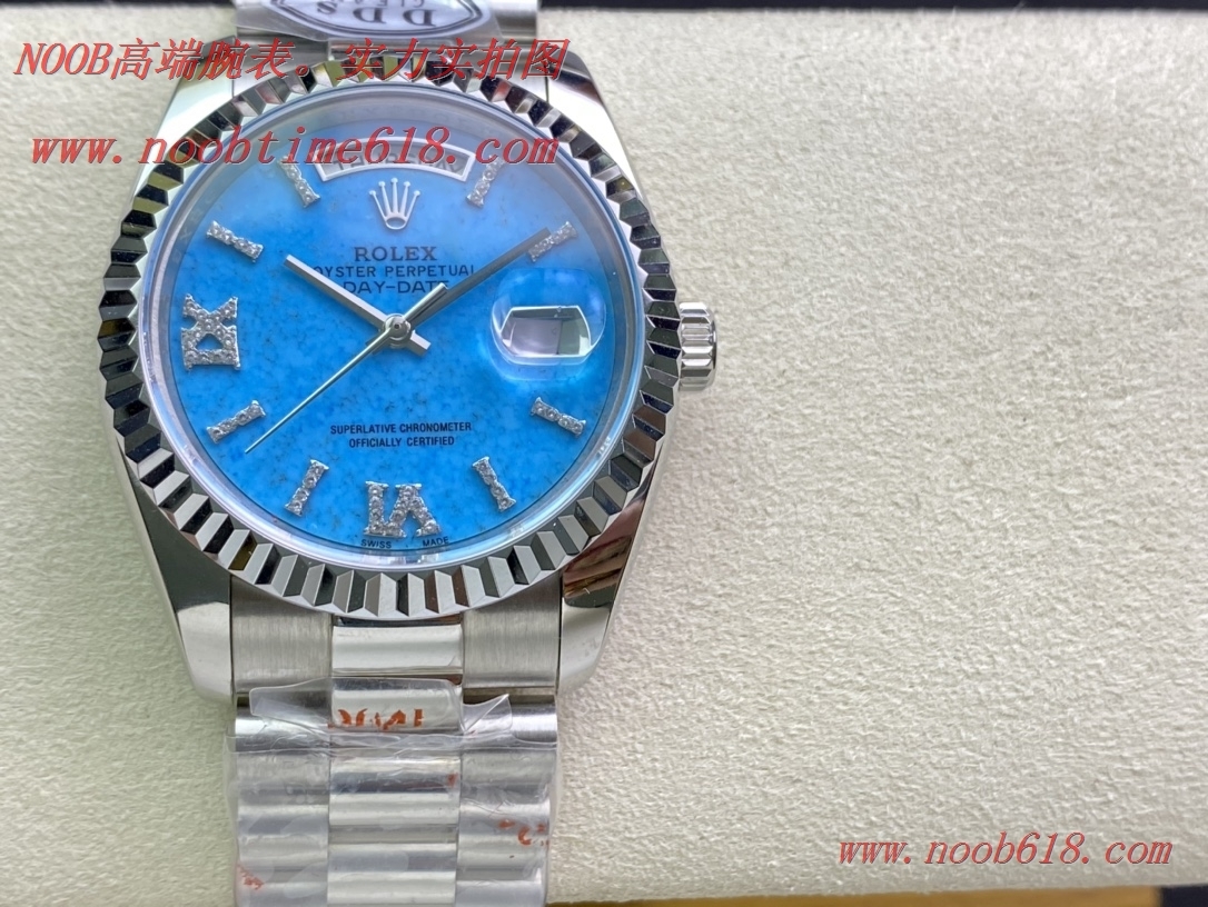 天然綠松石手錶達,DDS廠手錶勞力士星期日曆型系列m128238-0071《天然綠松石》
