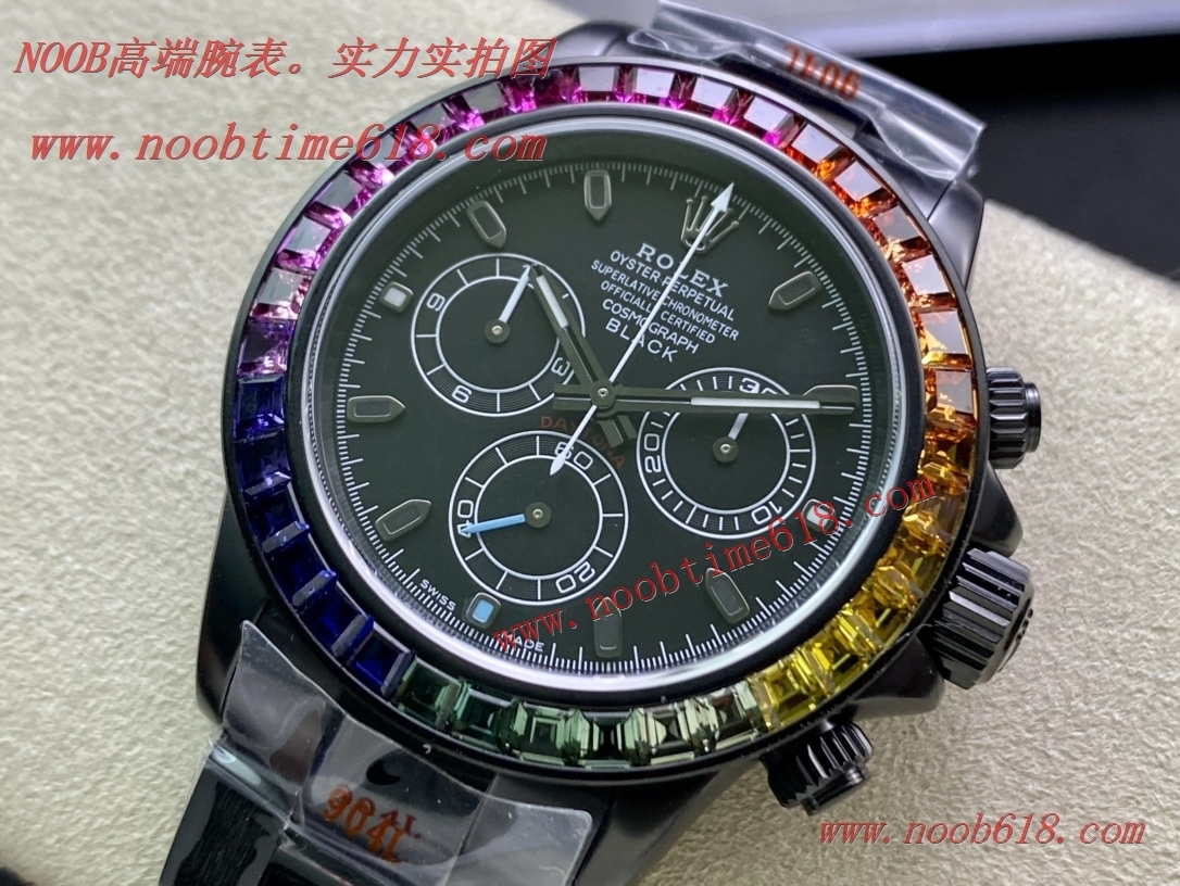 改裝表,仿錶,NOOB factory rioxe DAYTONA 4130 blaken watch勞力士迪通拿4130blaken改裝仿錶