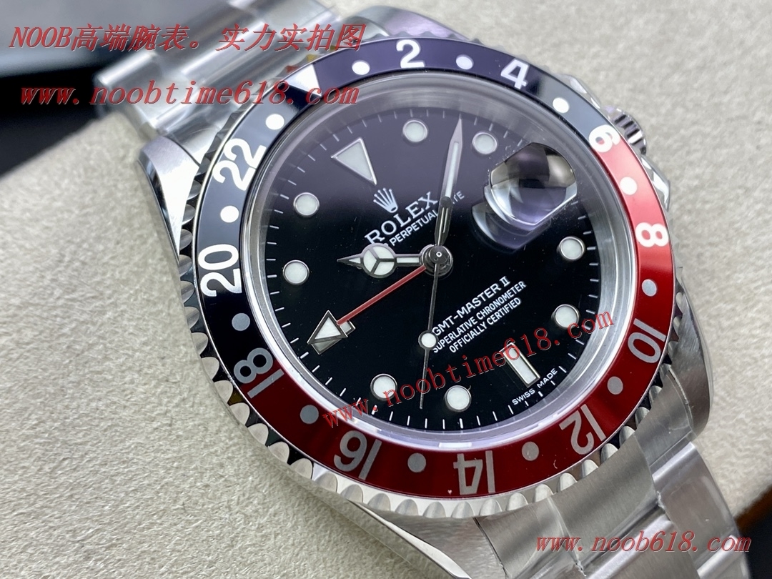16710復古勞力士手錶,稀缺款BP factory勞力士 16710內影無刻字版本復古格林尼治型黑紅鋁圈40mm3186機芯仿錶