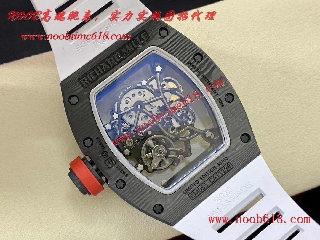 香港仿錶,BBR facfactory理查德米勒RM055一體機芯超輕NTPT全碳纖維腕表瑞士仿錶