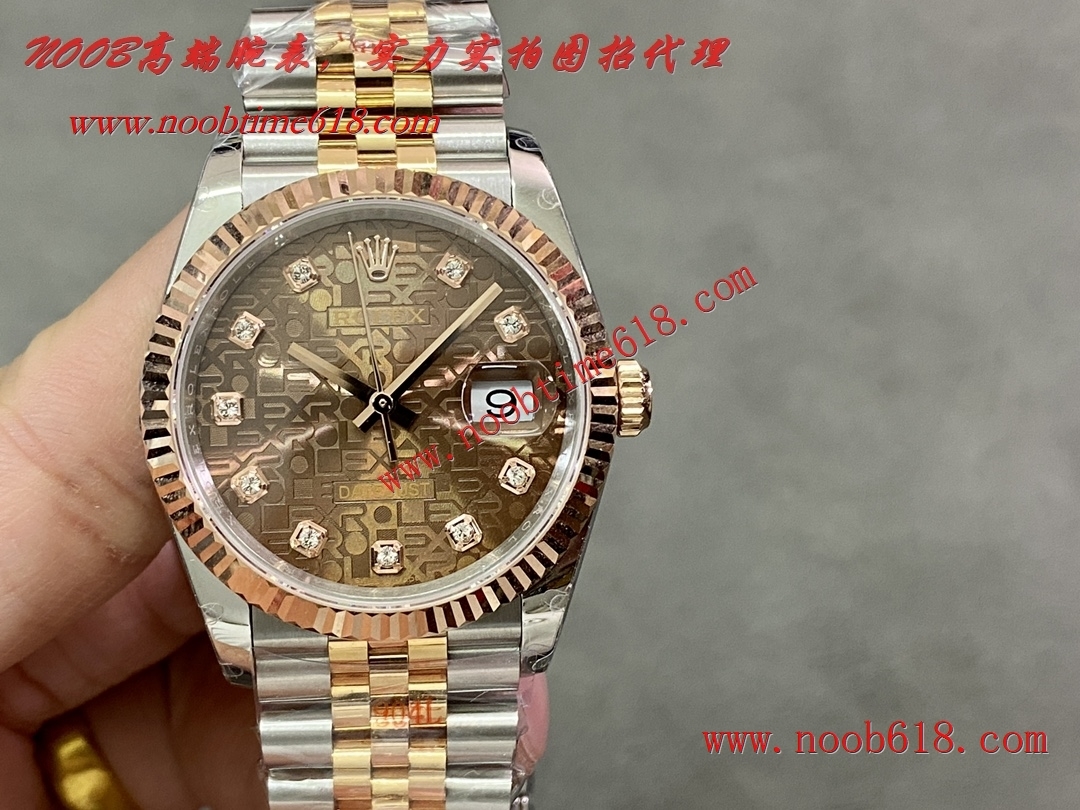 包金手錶GM廠勞力士36mm五珠鋼帶日誌V2版3235一體機V3包金系列瑞士仿錶