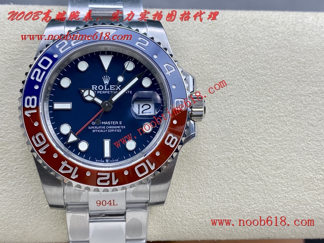 瑞士仿錶,臺灣仿錶,香港仿錶,GMF工廠GM廠V5版勞力士藍盤格林尼治型GMT 3186機芯904精鋼A貨仿錶