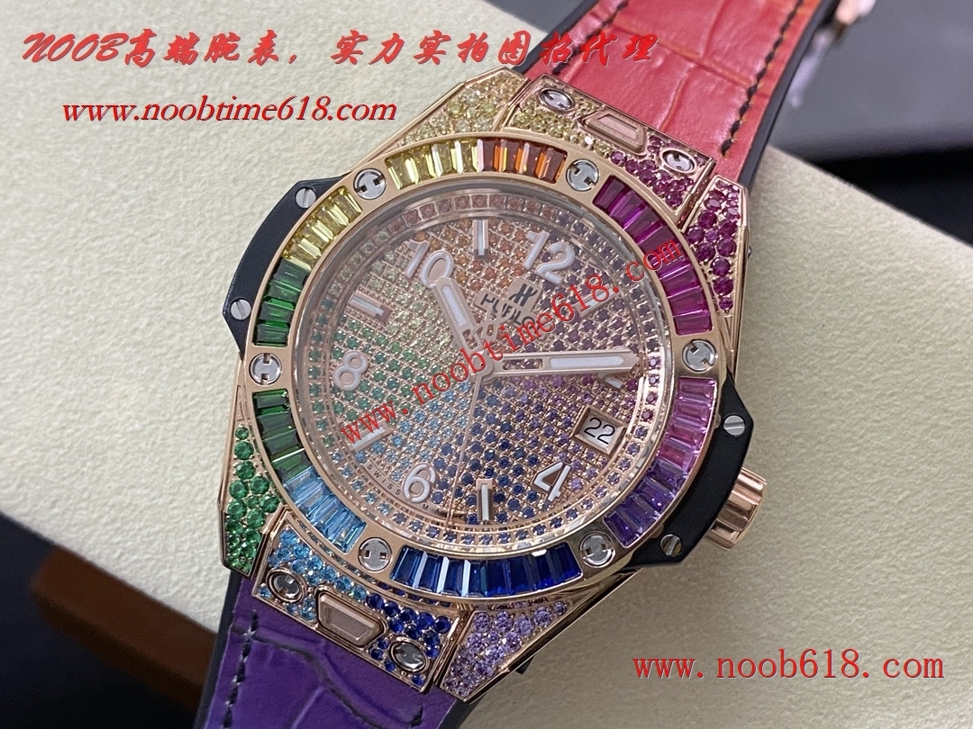 满钻仿錶,一比一複刻手錶,MS Factory宇舶（恒宝）Big Bang一键式精钢彩虹腕表仿錶