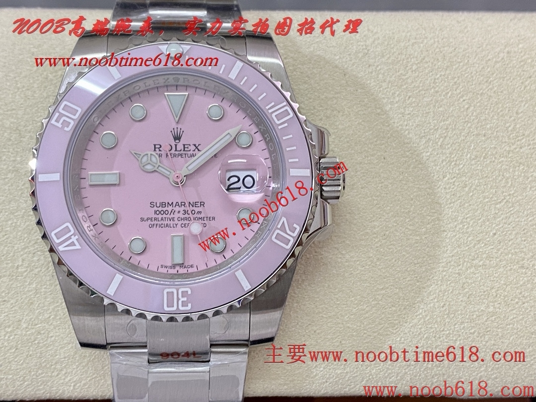 香港女仿錶,粉色手表,劳力士 ROLEX粉水鬼限量版粉色小猪佩奇款女表仿錶