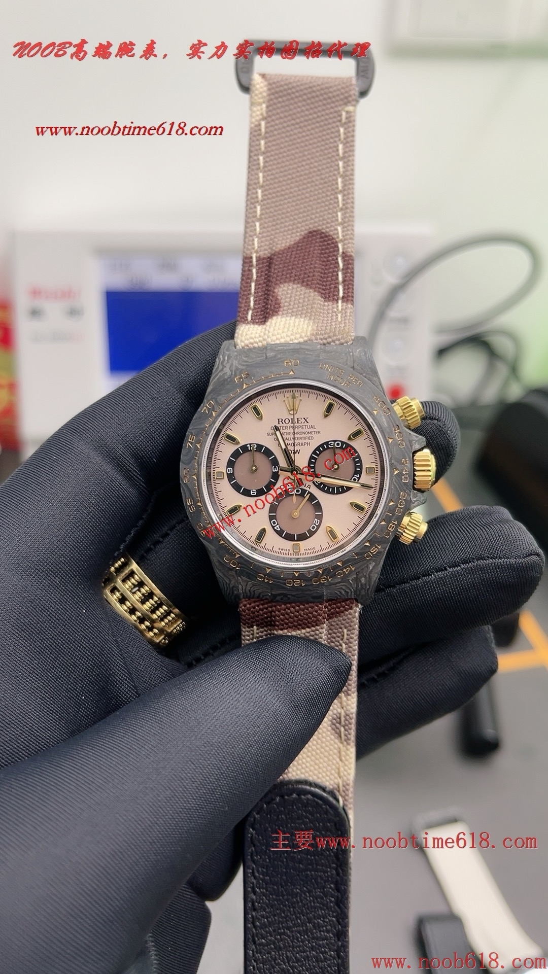 香港精仿錶,N4130宇宙計時迪通拿系列碳纖維Diw定制版仿錶
